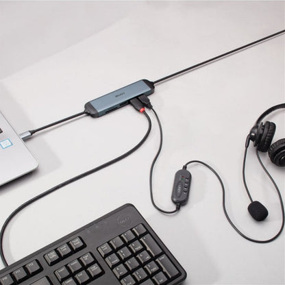 Lindy DST-Micro 140 Laptop Docking Station, USB-C 4K HDMI Pass-Through Charging