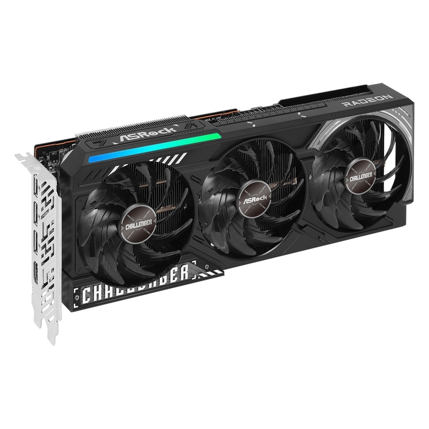 ASRock AMD Radeon RX 9070 Challenger OC 16GB GDDR6 Graphics Card, 2520 MHz RGB