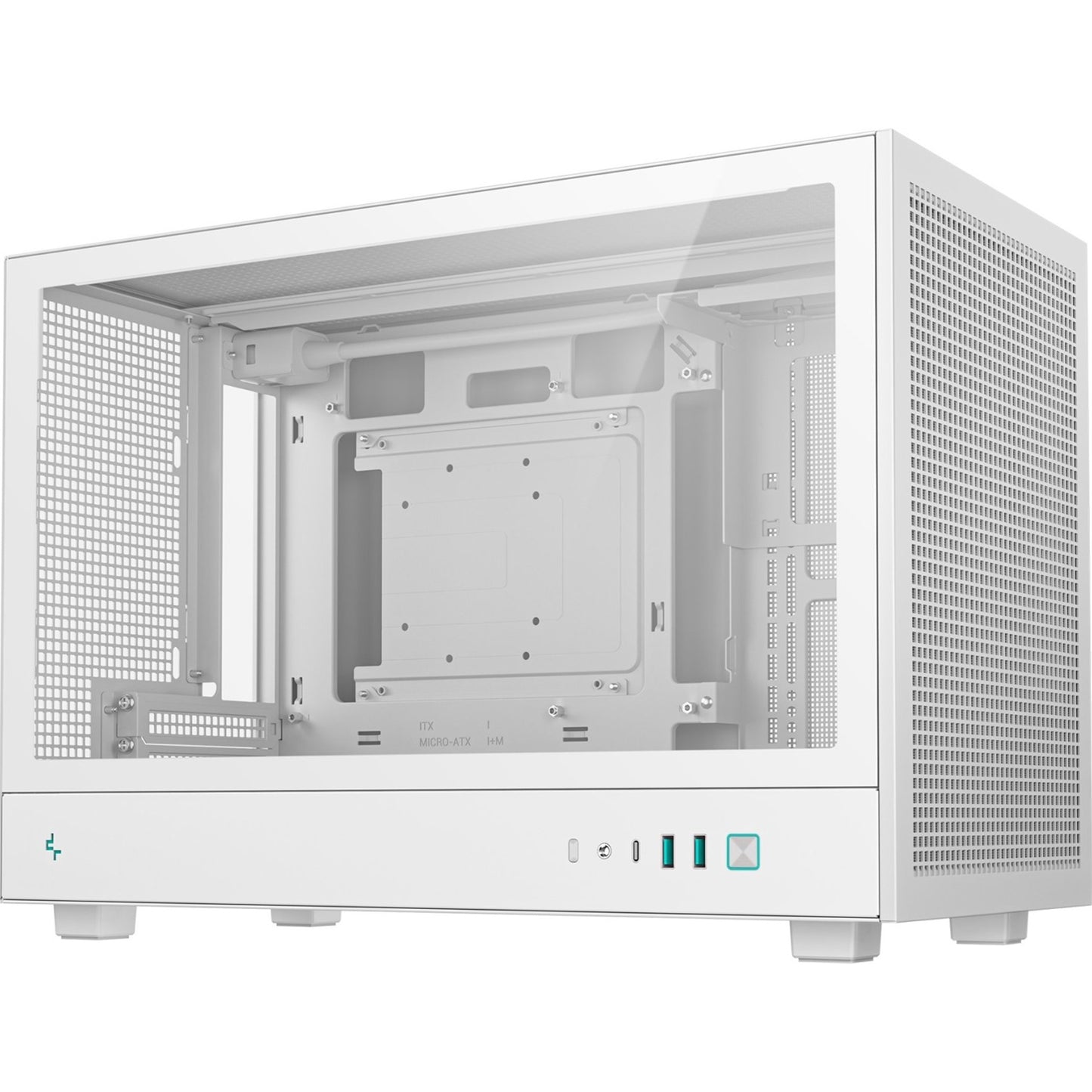 DeepCool CH260 Micro-ATX Case, High-Airflow Compact PC Case, White