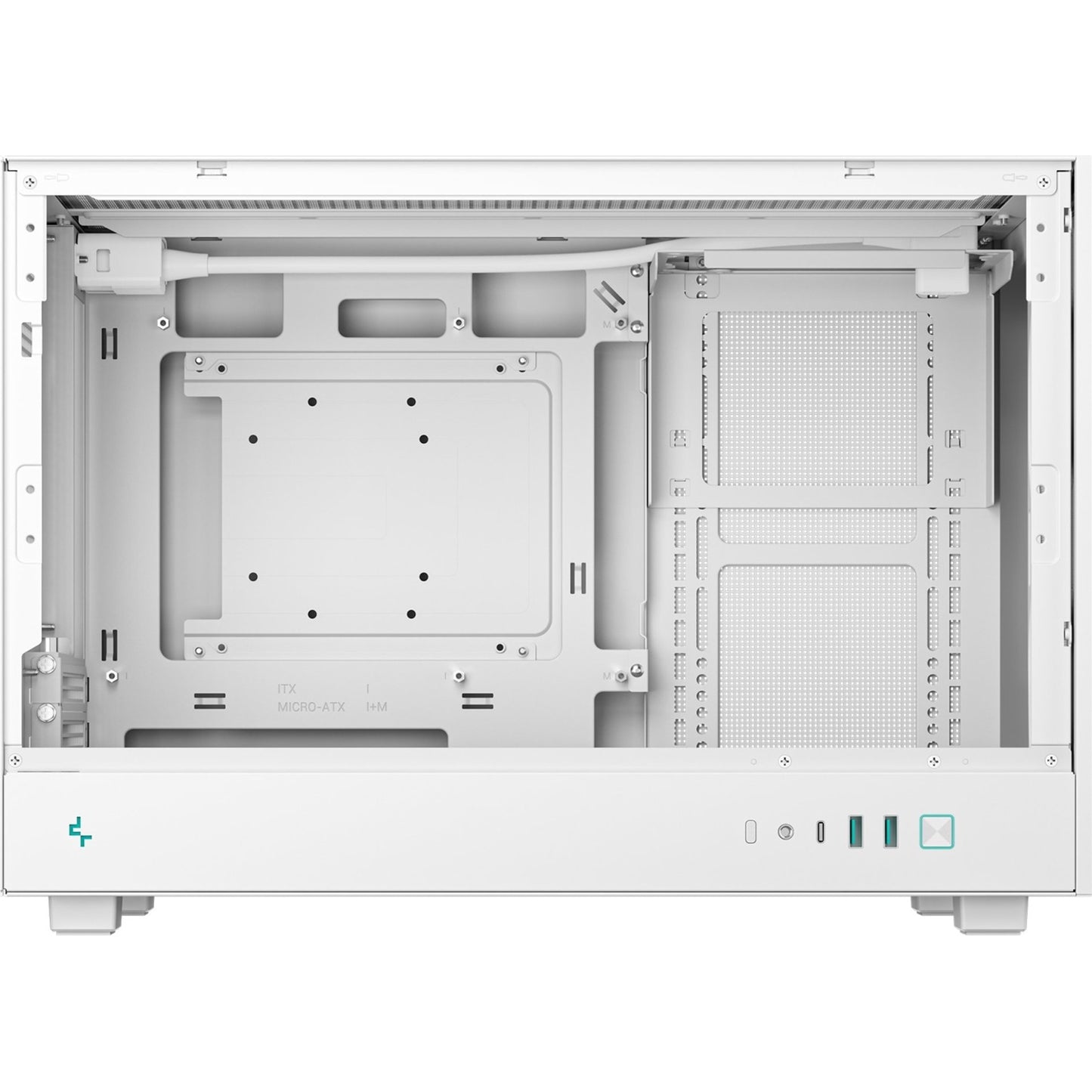 DeepCool CH260 Micro-ATX Case, High-Airflow Compact PC Case, White