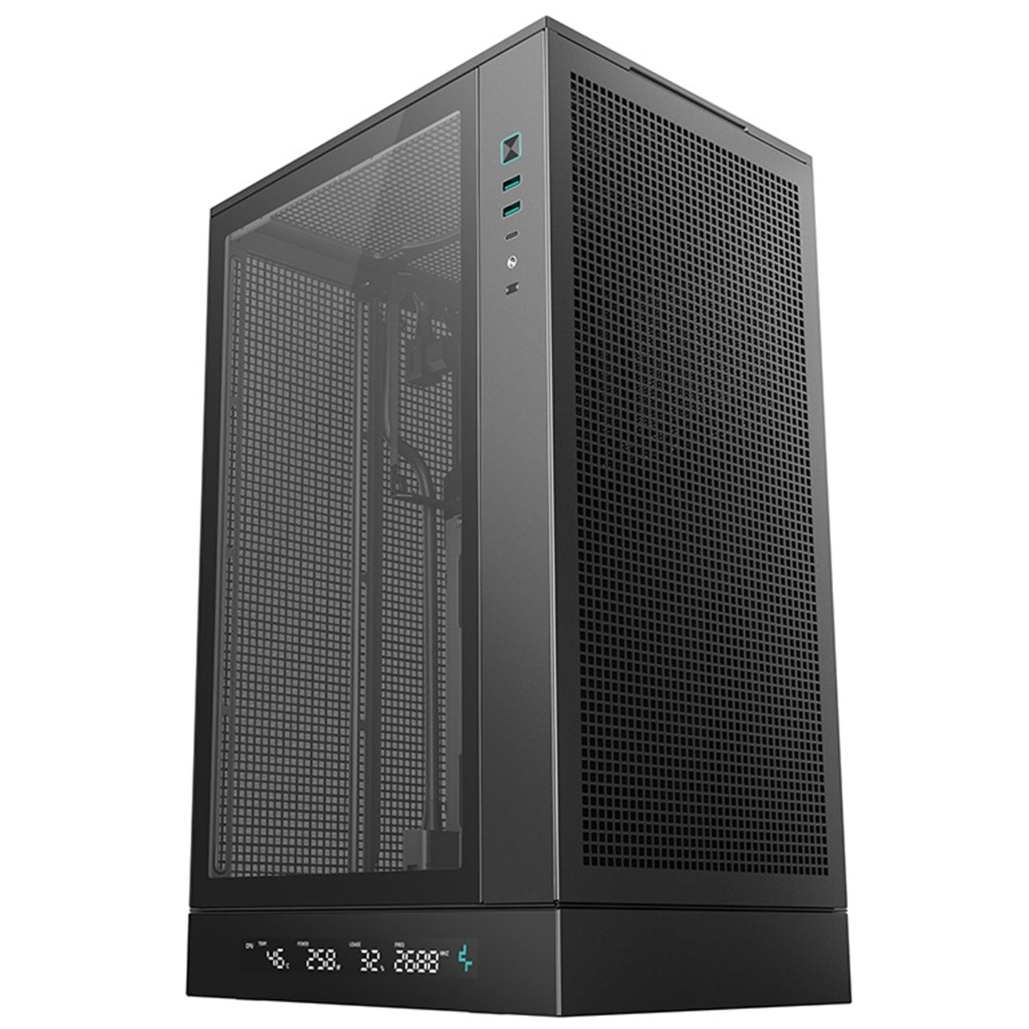 DeepCool CH270 Digital Micro-ATX Case, Mini-Tower PC Case, Black
