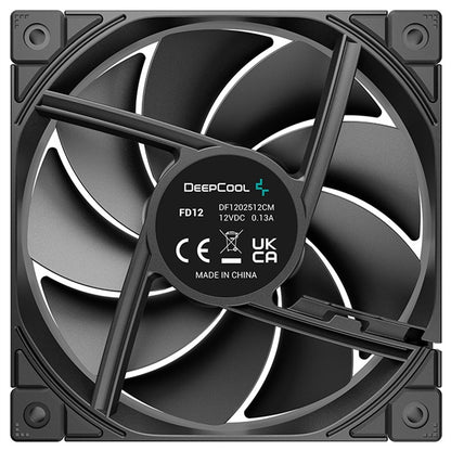 DeepCool FD12 120mm PWM Case Fan, High Airflow, Low Noise, Hydro Bearing, Black