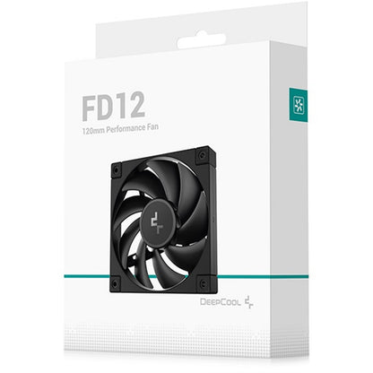 DeepCool FD12 120mm PWM Case Fan, High Airflow, Low Noise, Hydro Bearing, Black