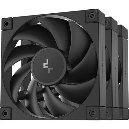 DeepCool FD12 120mm Case Fan 3-Pack, PWM Control, High Airflow, Black