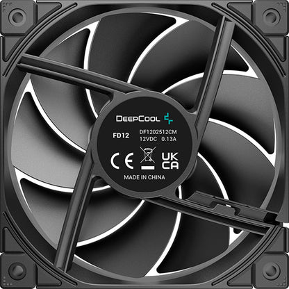 DeepCool FD12 120mm Case Fan 3-Pack, PWM Control, High Airflow, Black