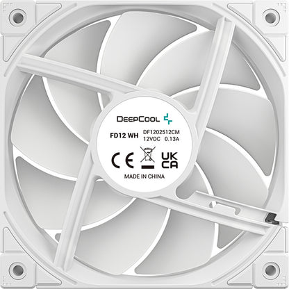 DeepCool FD12 120mm Case Fan 3Pack White PWM Control Hydro Bearing Vibration Pad
