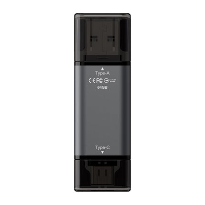 Team TX1364GC01 2 in 1 Dual OTG 64GB Flash Drive, X1 USB 3.2 Gen1, Type C & A