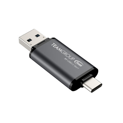 Team TX13128GC01 2 in 1 Dual OTG 128GB Flash Drive, X1 USB 3.2 Gen1, Type C & A