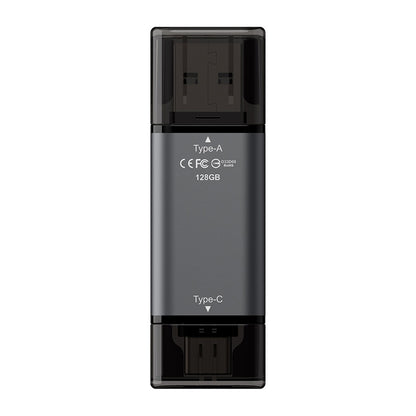 Team TX13128GC01 2 in 1 Dual OTG 128GB Flash Drive, X1 USB 3.2 Gen1, Type C & A