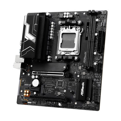 ASRock B850M-X AMD AM5 Socket Motherboard, Micro-ATX DDR5 M.2 USB-C LAN HDMI