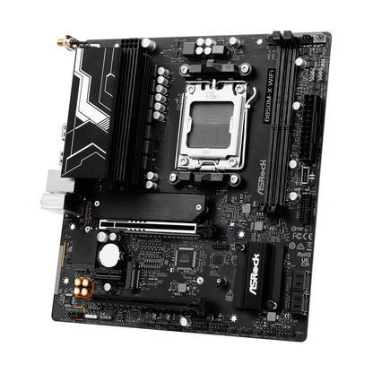 ASRock B850M-X WiFi AMD AM5 Socket Motherboard MATX DDR5 M2 USB-C LAN WiFi 6E DP