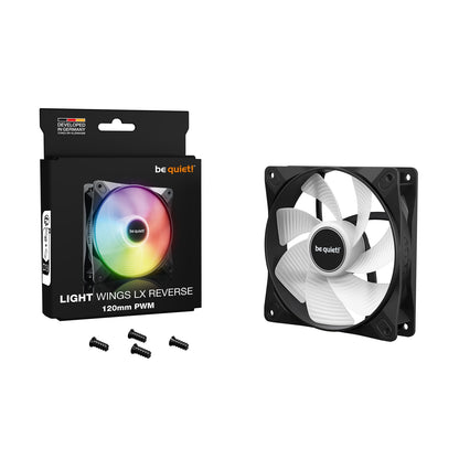 be quiet! Light Wings LX 120mm PWM Reverse, Black, ARGB Lighting