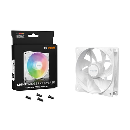 be quiet! Light Wings LX 120mm PWM Reverse, White, ARGB Lighting, High Airflow