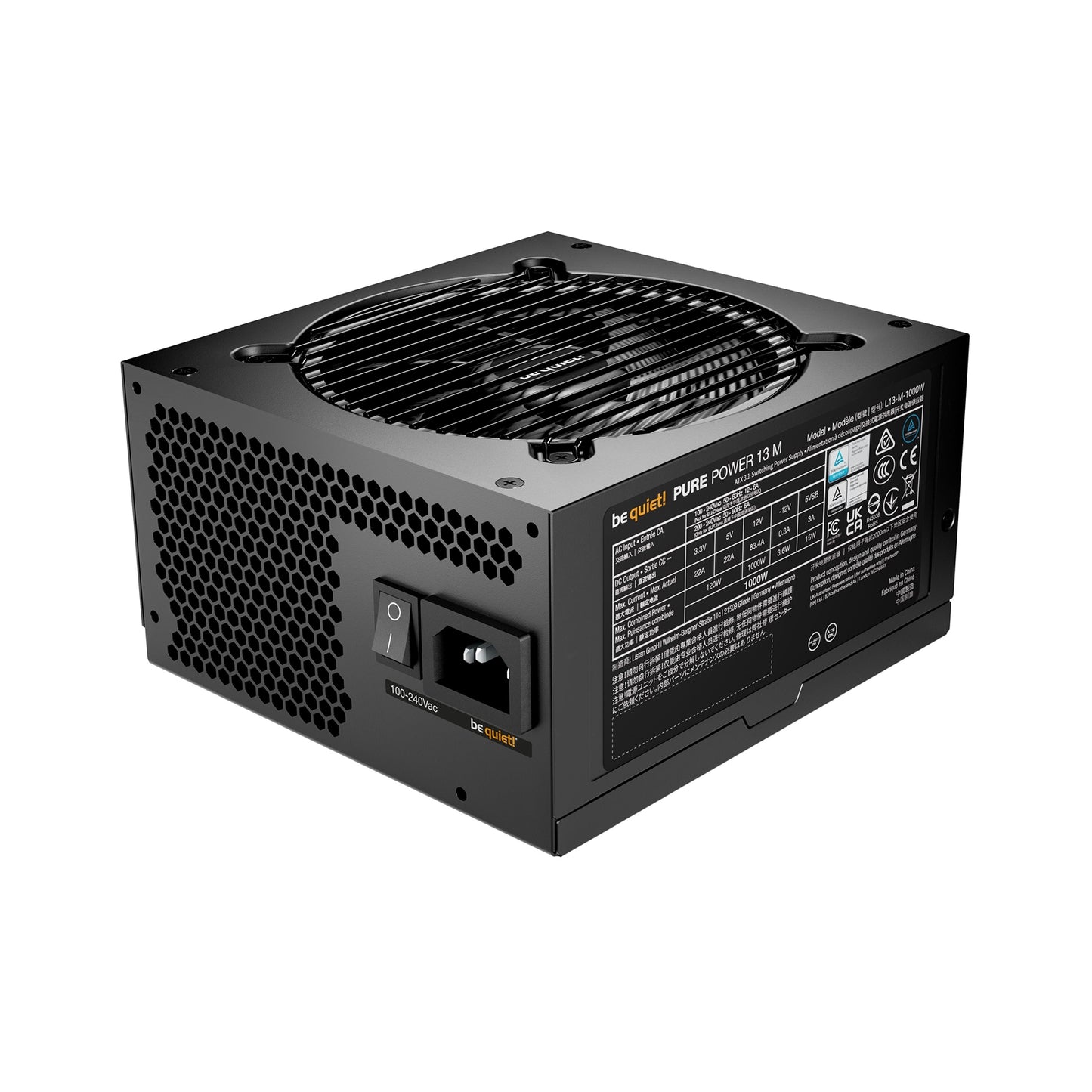 be quiet! Pure Power 13 M 1000W PSU - ATX 3.1 compliant and PCIe 5.1 compatible
