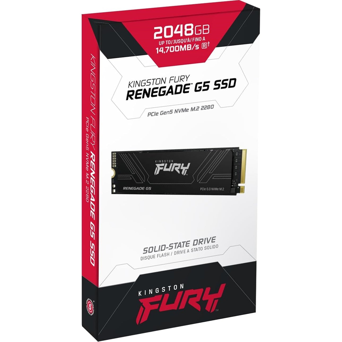 Kingston FURY Renegade (SFYR2S/2T0 ) 2TB NVMe SSD, M.2, PCIe 5.0 x4 NVMe, 2280