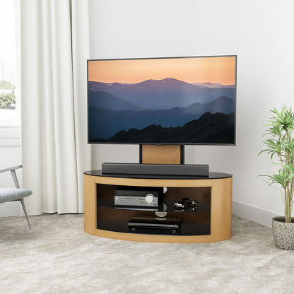 AVF Buckingham 1000 TV Stand for TVs up to 65 Inch, Oak