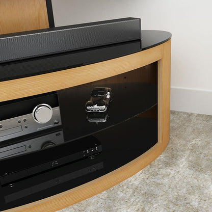 AVF Buckingham 1000 TV Stand for TVs up to 65 Inch, Oak