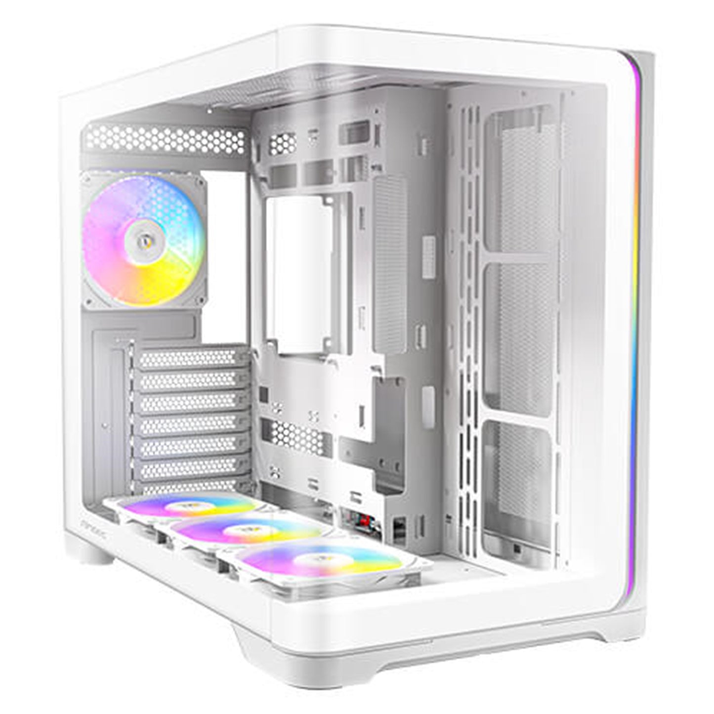 ANTEC Constellation C5 Curve White ARGB Case, Curved Glass Panels, Dual Chamber, Support back-connect motherboards, 4 x ARGB PWM fans with built-in fan controller, ATX, Micro-ATX, ITX