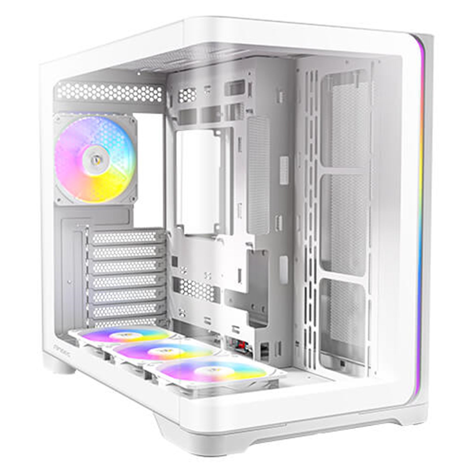 ANTEC Constellation C5 Curve White ARGB Case, Curved Glass Panels, Dual Chamber, Support back-connect motherboards, 4 x ARGB PWM fans with built-in fan controller, ATX, Micro-ATX, ITX