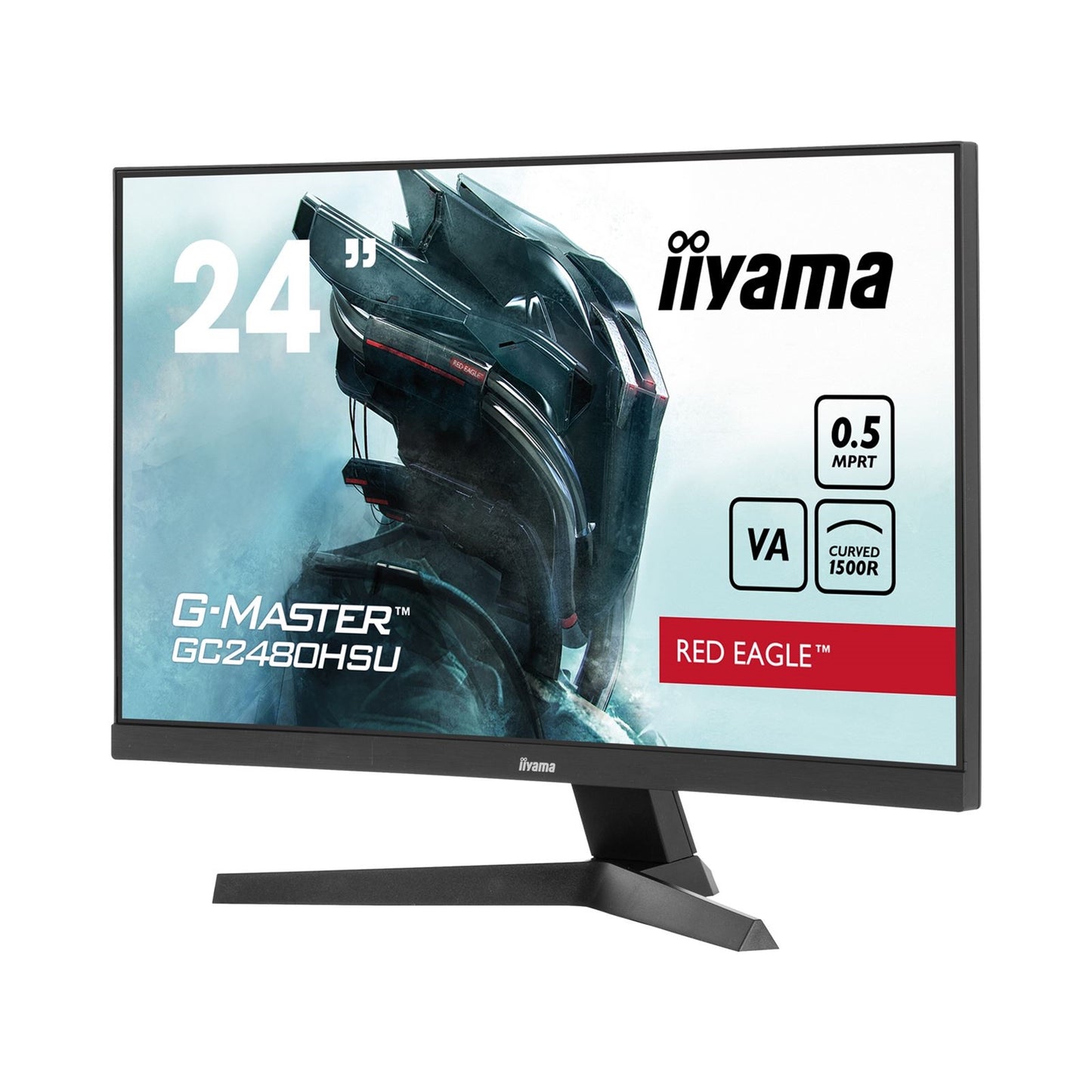 iiyama G-Master GC2480HSU-B1 23.6 Inch 180Hz Red Eagle Curved Gaming Monitor