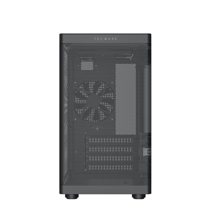 TecWare Fusion 3 mATX Compact PC Case, Black High Airflow SFF Chassis, 3x Fans