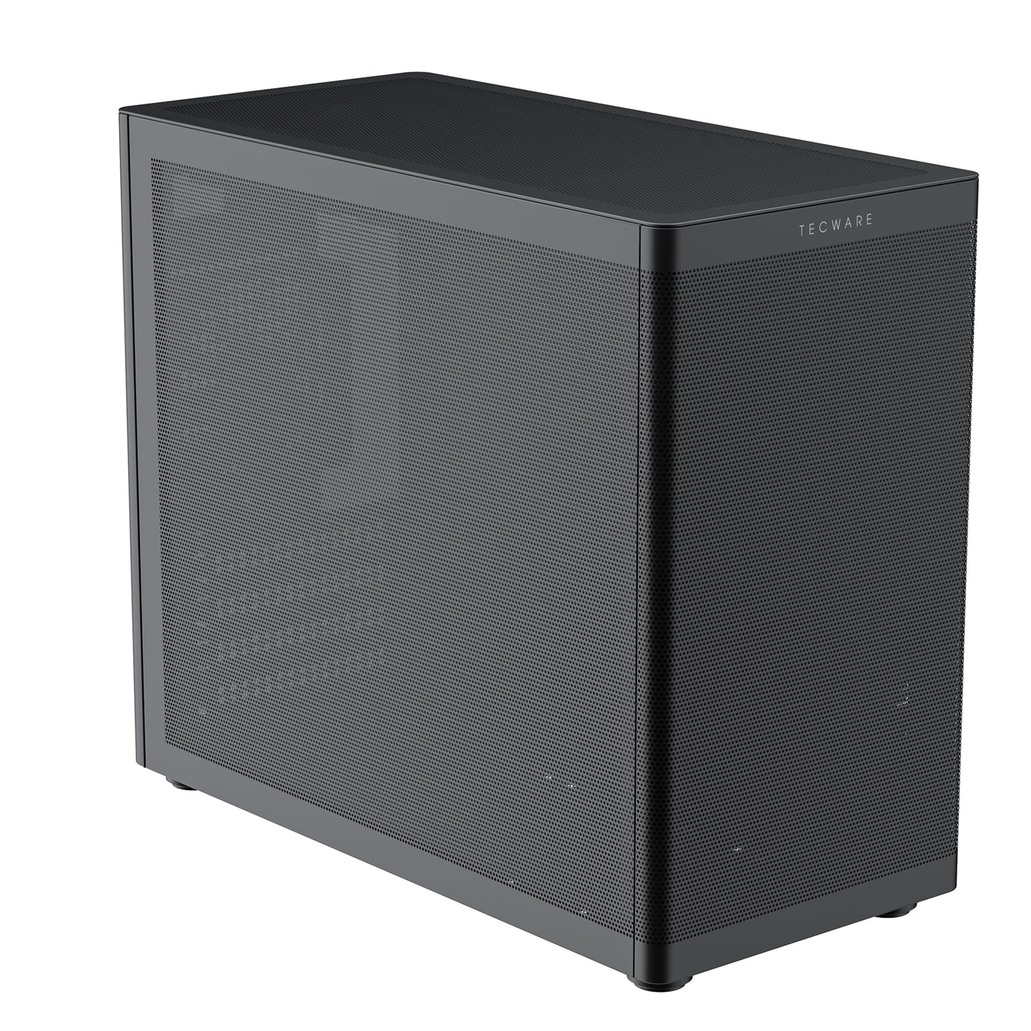 TecWare Fusion 3 mATX Compact PC Case, Black High Airflow SFF Chassis, 3x Fans