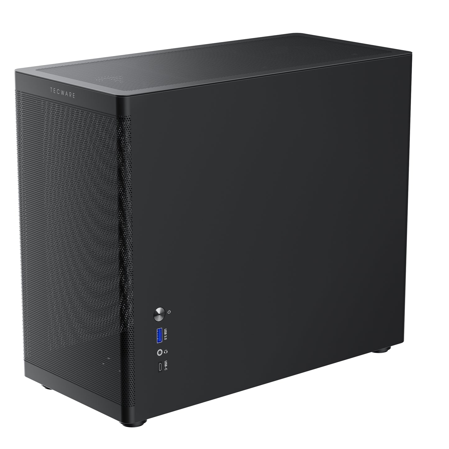 TecWare Fusion 3 mATX Compact PC Case, Black High Airflow SFF Chassis, 3x Fans