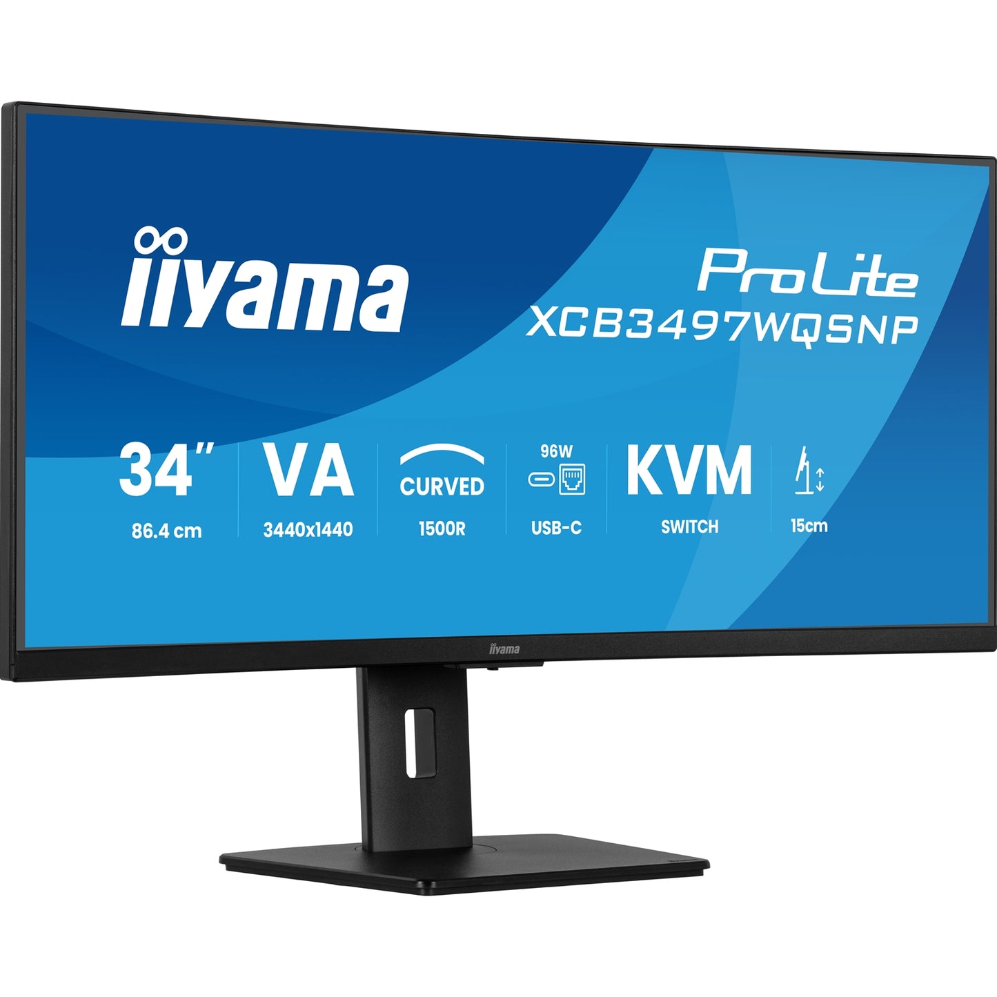 iiyama ProLite Curved Monitor 34 Inch VA Ultra-Wide Screen with KVM Switch