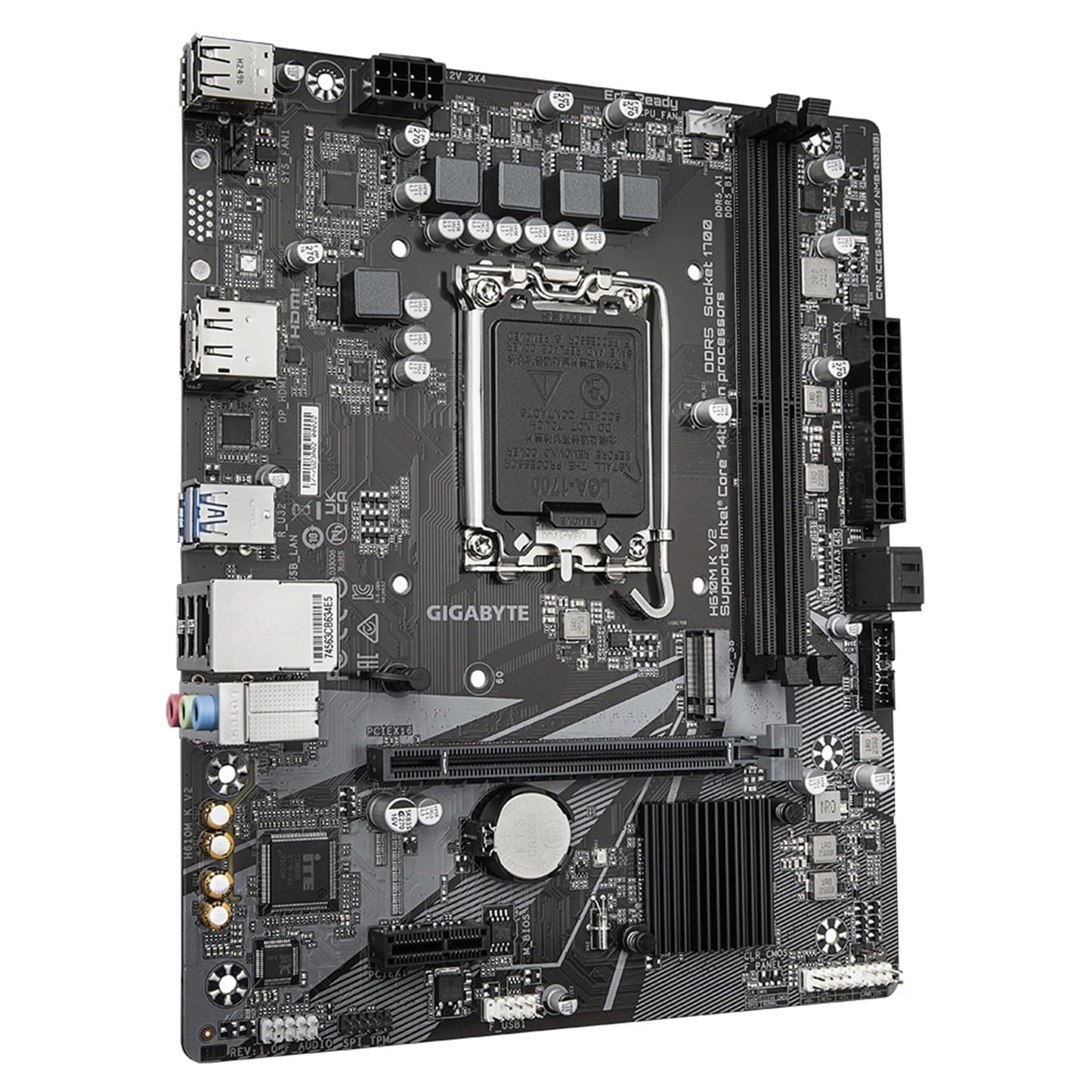 Gigabyte H610M K V2 DDR5 Intel Socket 1700 Micro ATX Motherboard, PCIe4.0 Design