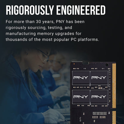 PNY 16GB, PERFORMANCE DDR4 3200MHz, SODIMM Notebook Memory, CL22