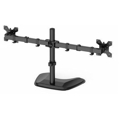 GameMax Dual Monitor Arm Stand Desk Mount Freestanding 13-27 Inch Monitors Black