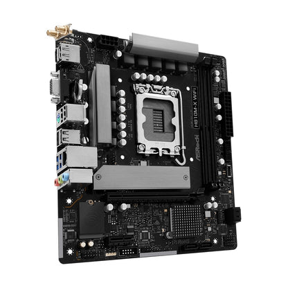 ASRock H810M-X WIFI Intel Socket 1851 Motherboard, DDR5 M2 USB-C LAN Wi-Fi HDMI