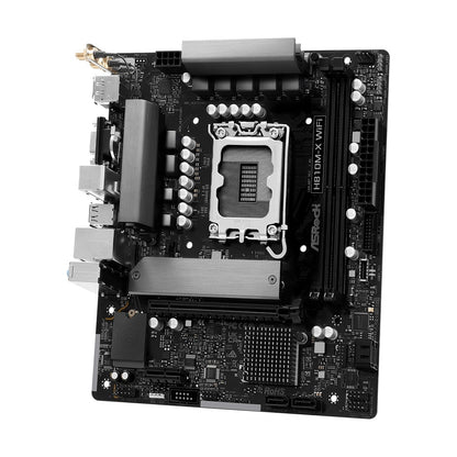 ASRock H810M-X WIFI Intel Socket 1851 Motherboard, DDR5 M2 USB-C LAN Wi-Fi HDMI