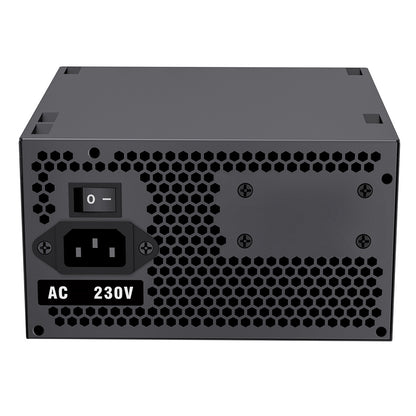 EVO LABS BR500-12BL 500W PSU, 120mm Black Silent Fan, Non-Modular Power Supply