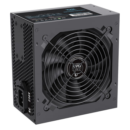 EVO LABS BR500-12BL 500W PSU, 120mm Black Silent Fan, Non-Modular Power Supply