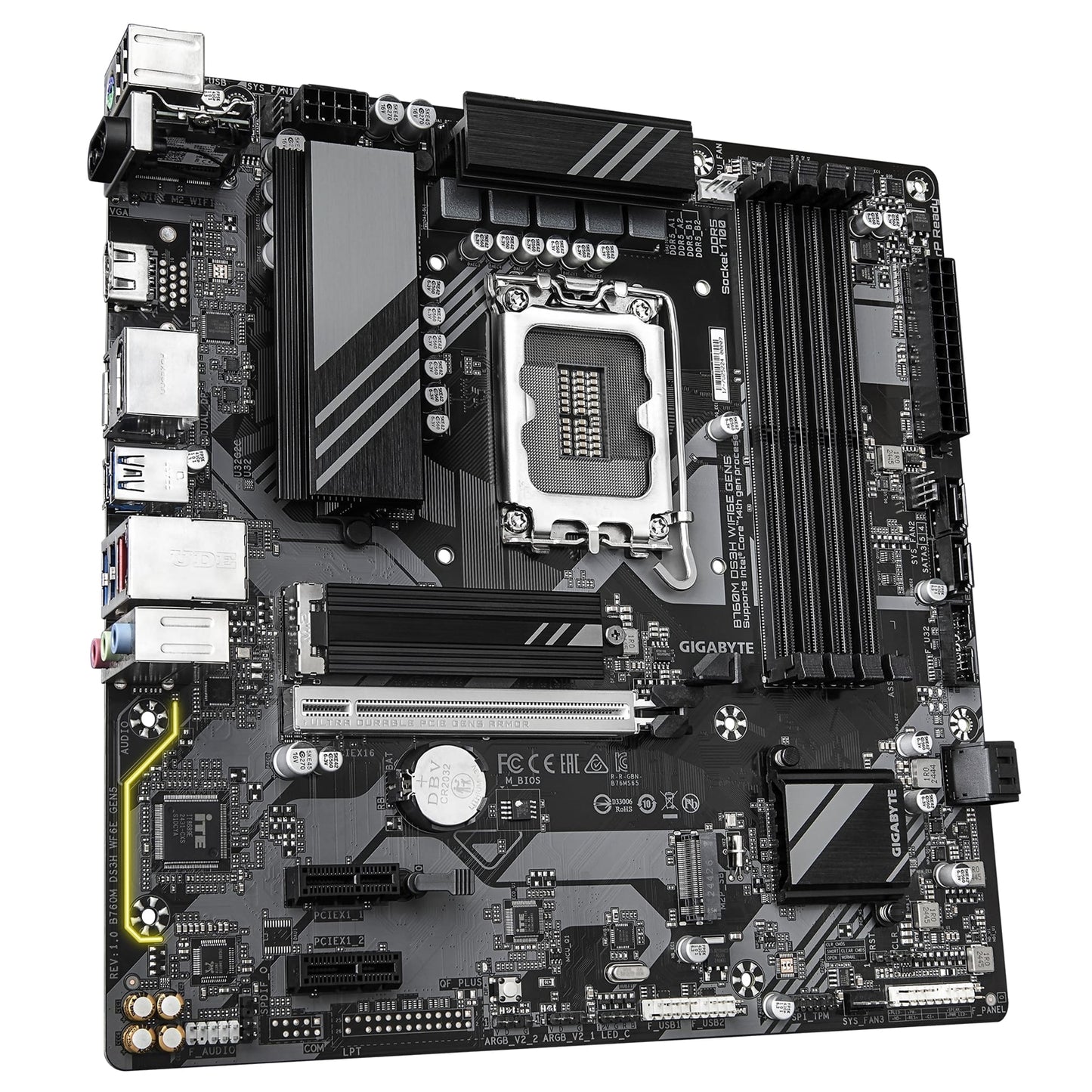 Gigabyte B760M DS3H WIFI6E GEN5 Intel 1700 Socket Motherboard
