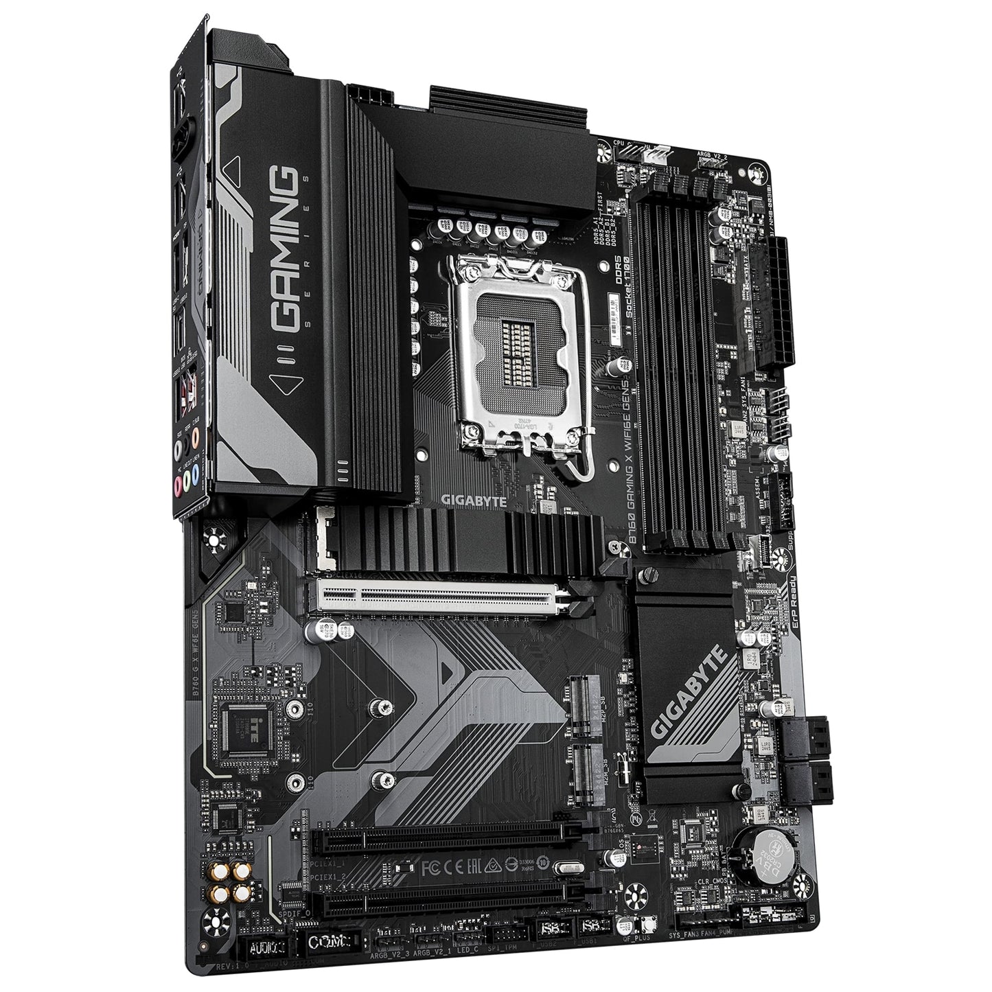 Gigabyte B760 GAMING X WIFI6E GEN5 Socket Motherboard, ATX DDR5 M2 LAN USB-C DP