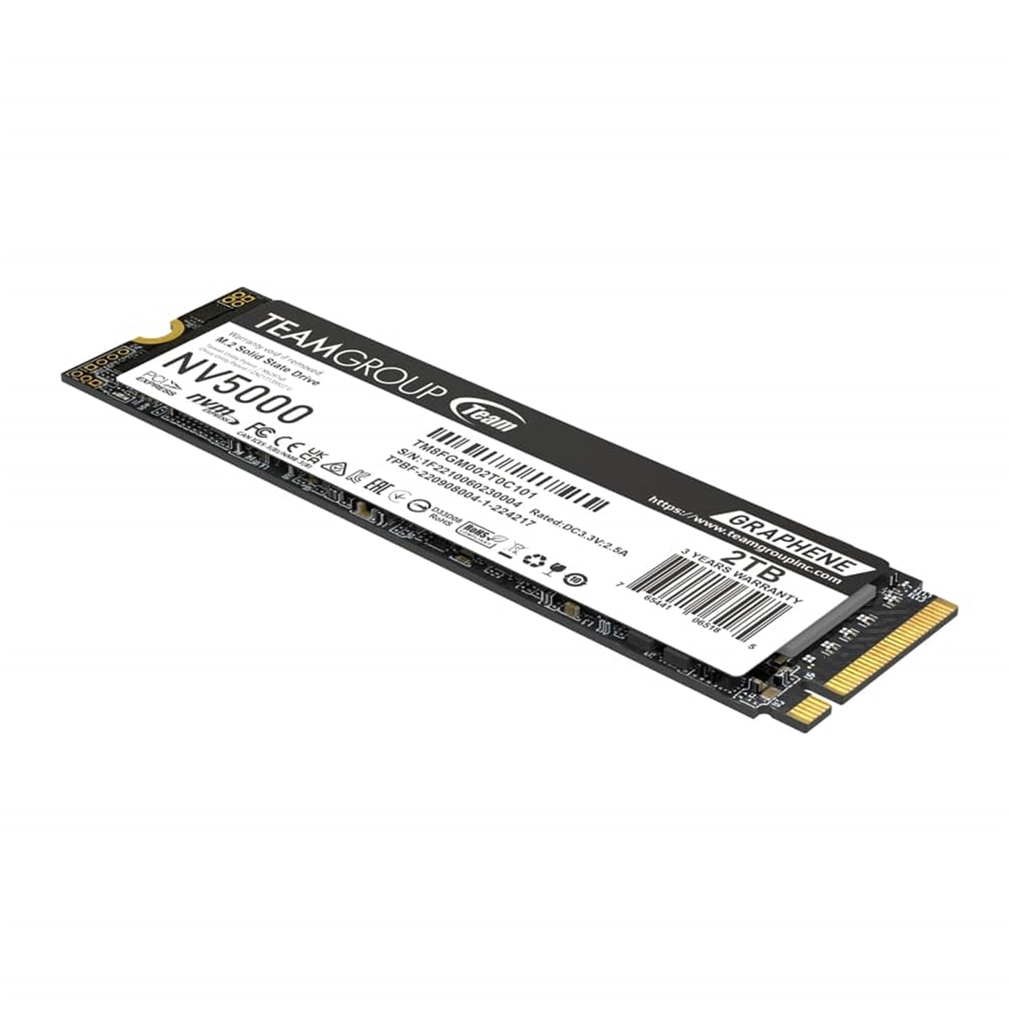 Team NV5000 2TB M.2, PCIe Gen4x4 with NVMe, 2280, Read 4500MB/s, Write 1900MB/s
