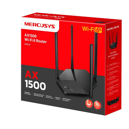 Mercusys AX1500 Dual-Band Wi-Fi 6 Router, MR60X