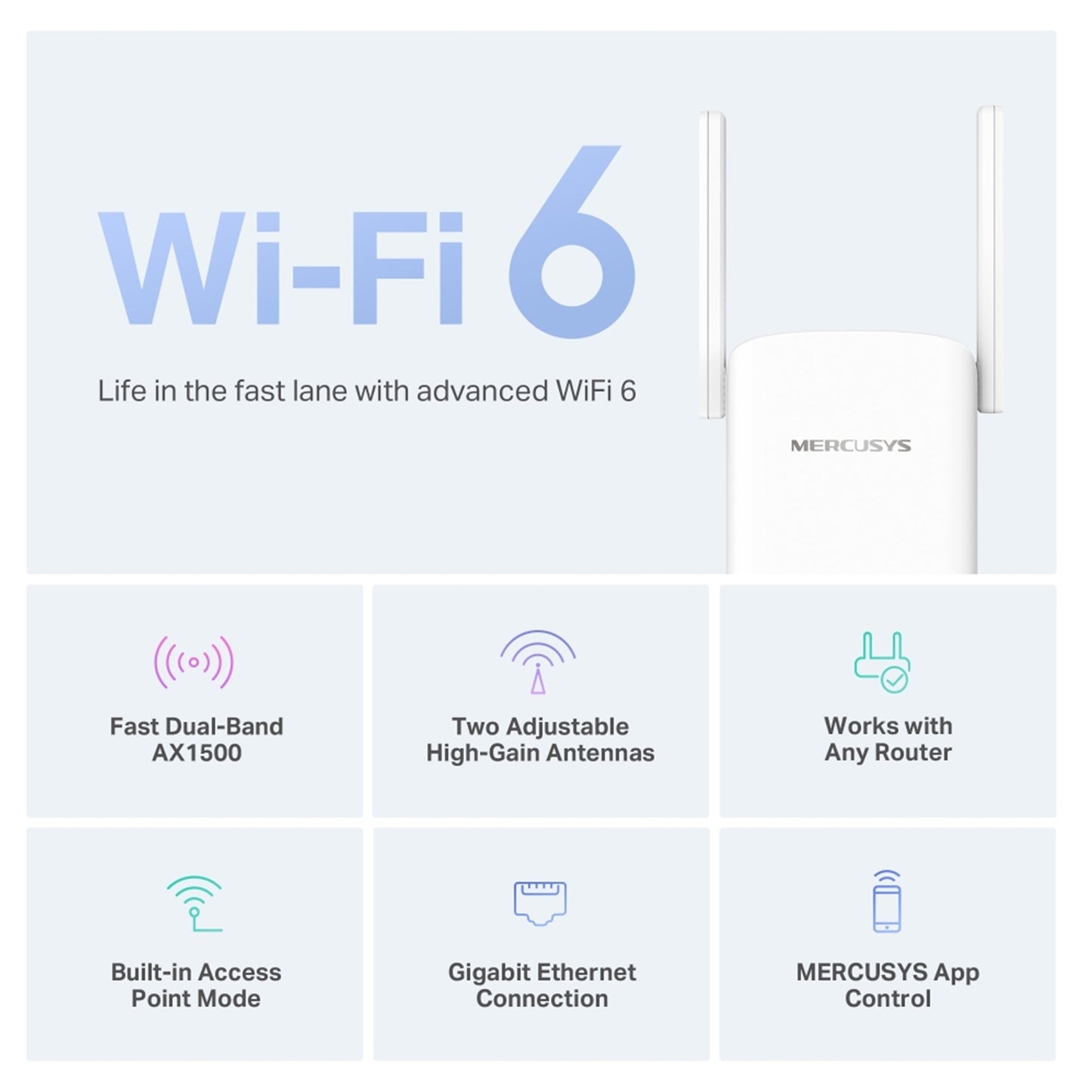 Mercusys ME60X AX1500 Wi-Fi Range Extender
