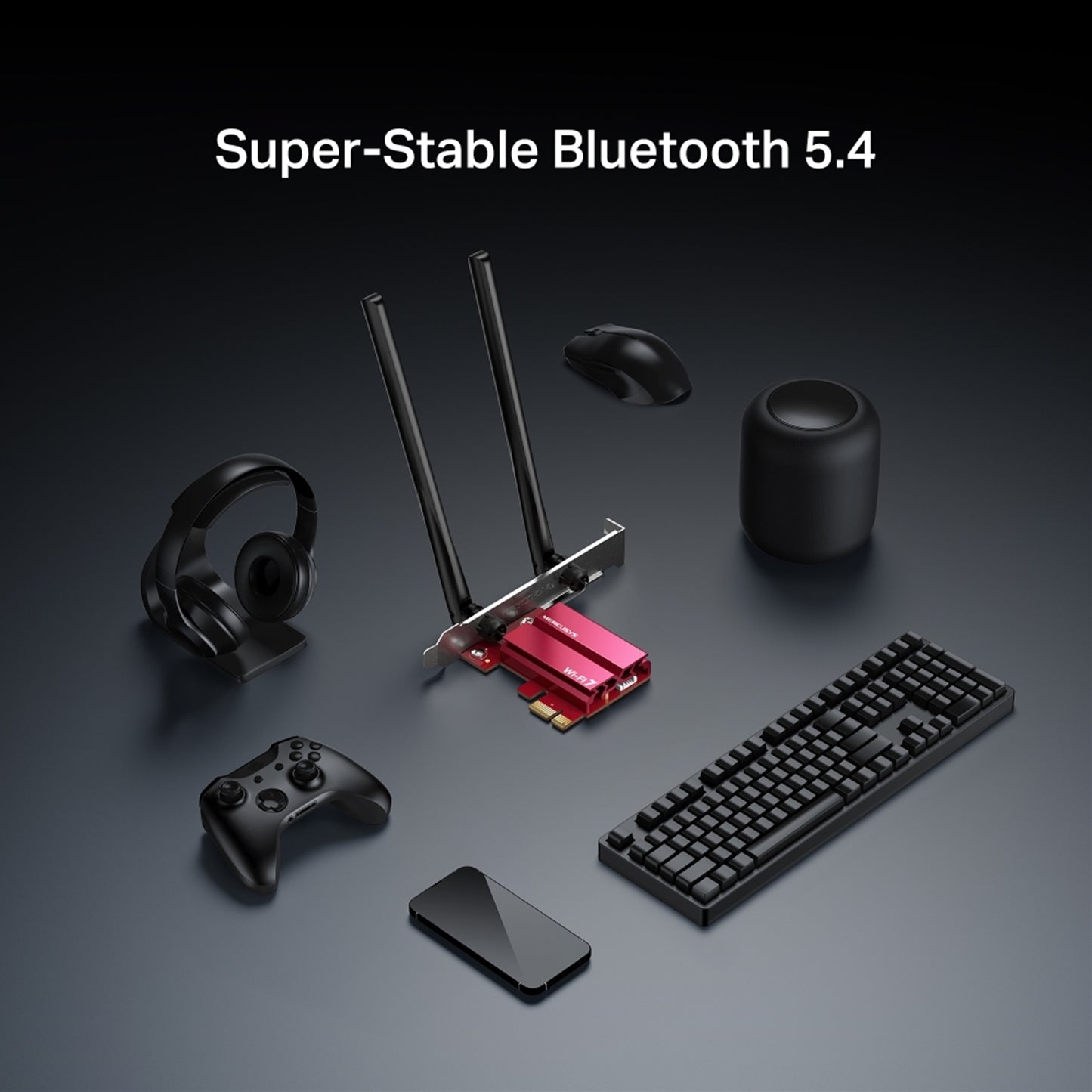 Mercusys MA37BE BE6500 Tri-Band Wi-Fi 7 Bluetooth PCI Express Adapter