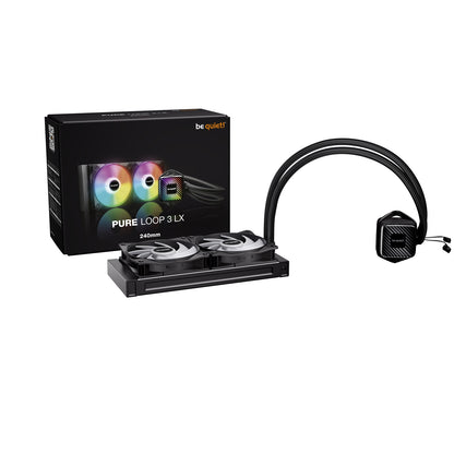 be quiet! Pure Loop 3 LX Liquid CPU Cooler 240mm Radiator ARGB 10 Lighting Foils