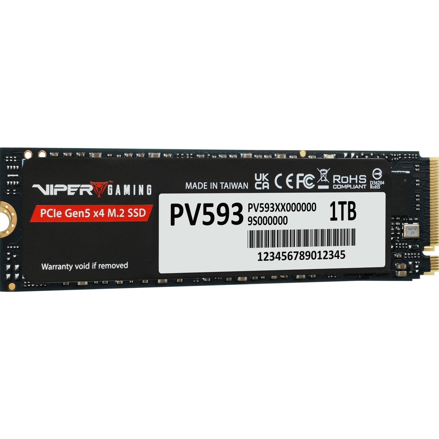 Partiot PV593 (PV593P1TBM28H) 1TB NVMe SSD, M.2 Interface, PCIe Gen5 x4
