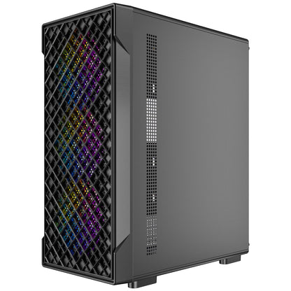 Antec VX320 ARGB Mid-Tower Gaming PC Case, 4x120mm ARGB Fans, Glass Side Panel