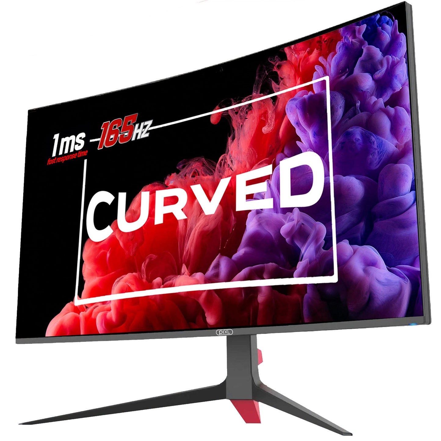piXL CM32GF5 32 Inch Curved Gaming Monitor, 144Hz/165Hz, 1ms, Freesync, G-Sync
