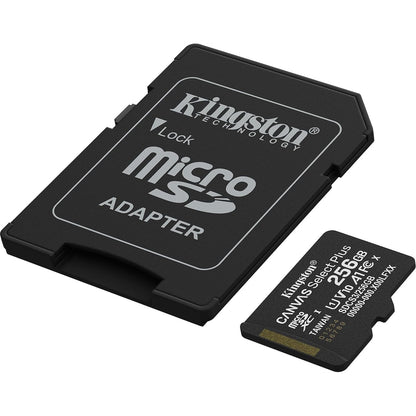 Kingston Canvas Select Plus 256GB Micro SD  Claad 10 UHS-I Flash Card