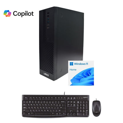 LOGIX Pre-Built PC - Intel Core i3 Quad Core, 8GB RAM 500GB SSD, Windows 11 Home