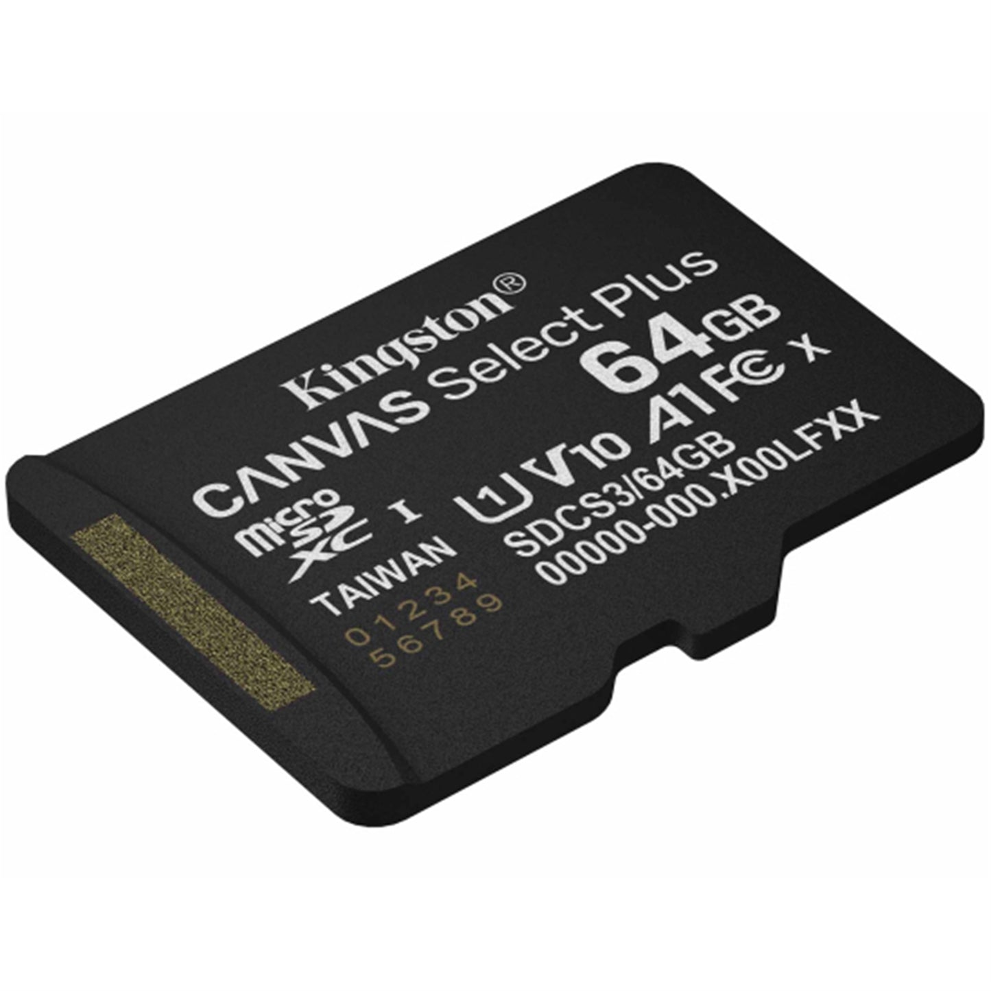 Kingston Canvas Select Plus  SDCS3/64GB 64GB Micro-SD Flash Card with Adapter