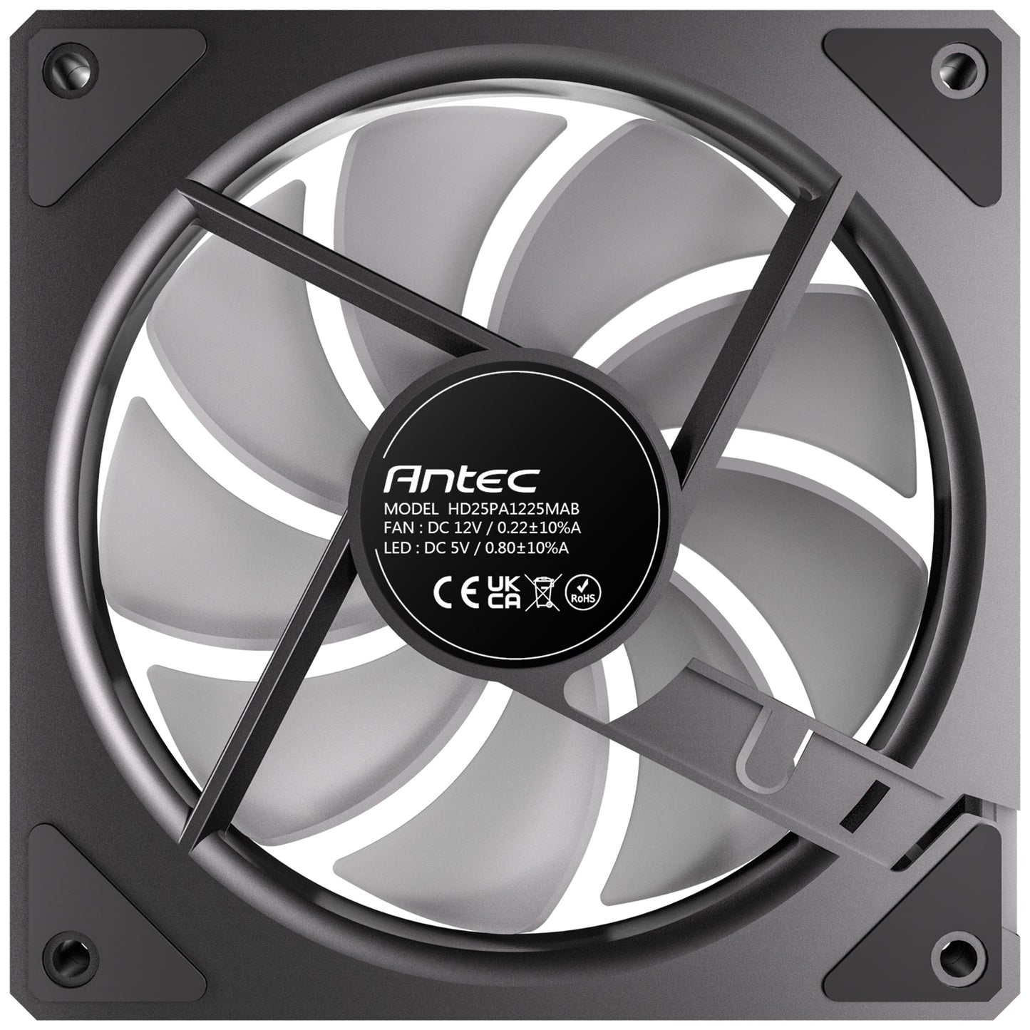 Antec Vision 120mm ARGB - 3 PK, Black, Up to 1800RPM, 44.5CFM Airflow, 29dB Max