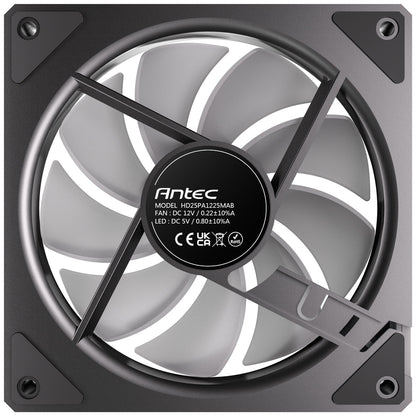 Antec Vision 120mm ARGB - 3 PK, Black, Up to 1800RPM, 44.5CFM Airflow, 29dB Max